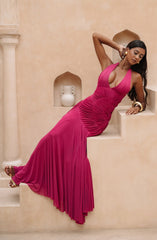 Cova Maxi Dress - Raspberry