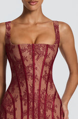 Polina Maxi Dress - Burgundy