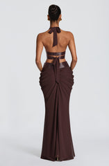 Sophie Maxi Skirt - Plum Brown