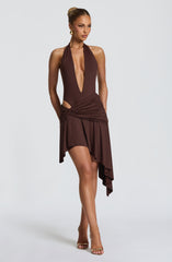 Alto Mini Skirt - Plum Brown