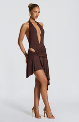 Alto Mini Skirt - Plum Brown