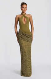 Solea Maxi Dress - Deep Olive
