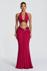 Sophie Maxi Skirt - Raspberry