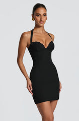Cassia Mini Dress - Black