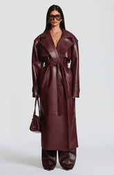 Bridget Trench Coat - Plum