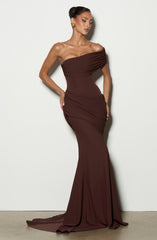 Kasia Gown - Plum Brown