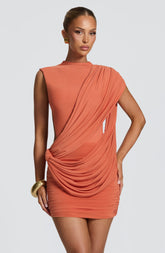 Mireya Mini Dress - Burnt Orange