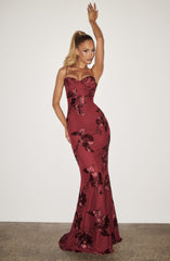 Nefertiti Maxi Dress - Burgundy
