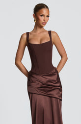 Nixie Corset - Plum Brown