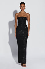 Pandra Maxi Dress - Black Sparkle