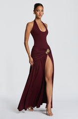Saira Maxi Skirt - Cherry Lacquer