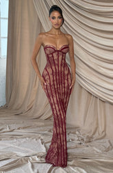 Sian Maxi Dress - Burgundy
