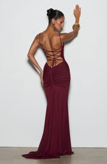 Zaria Gown - Cherry Lacquer