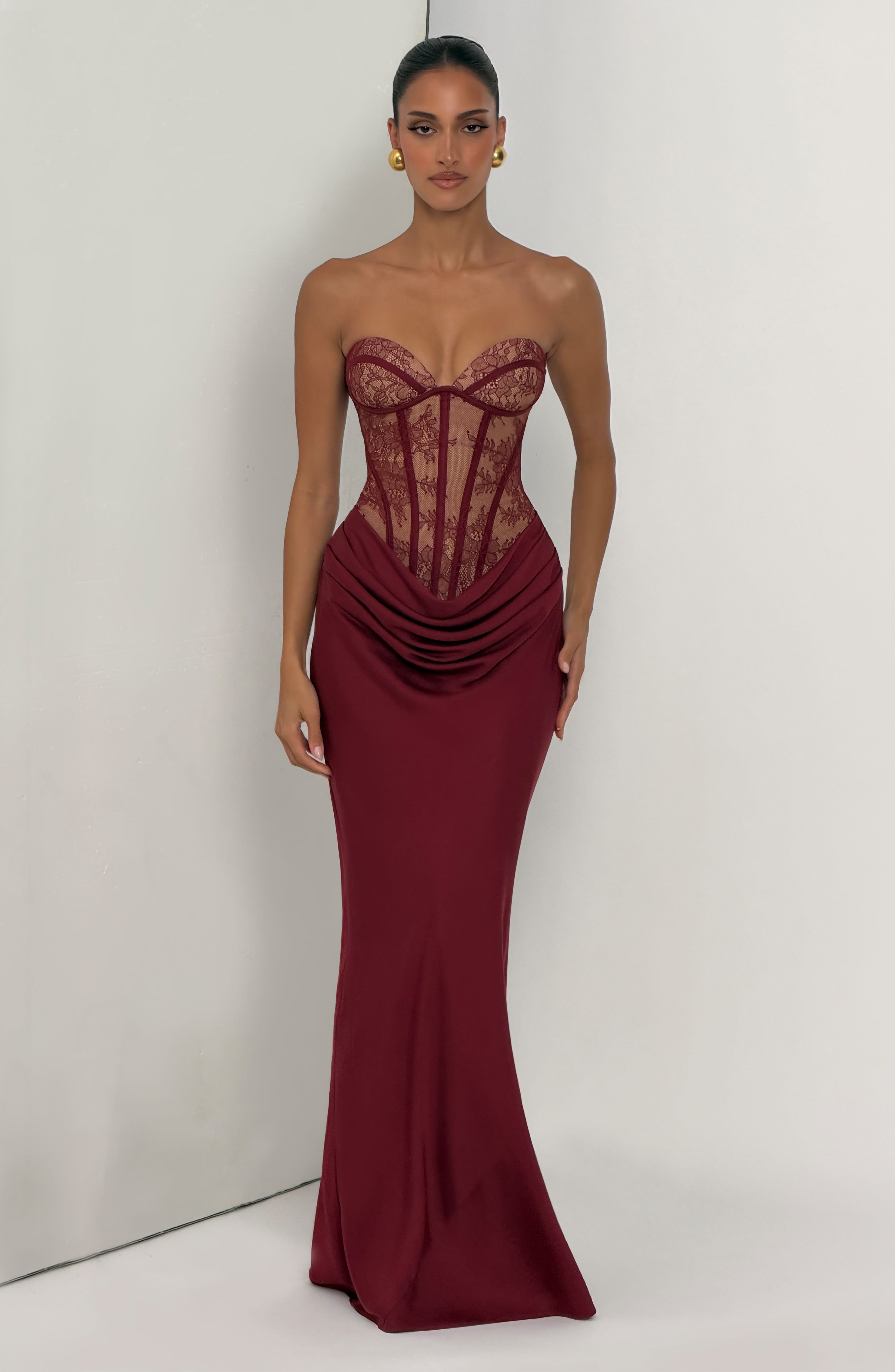 Kathleen Maxi Dress - Burgundy