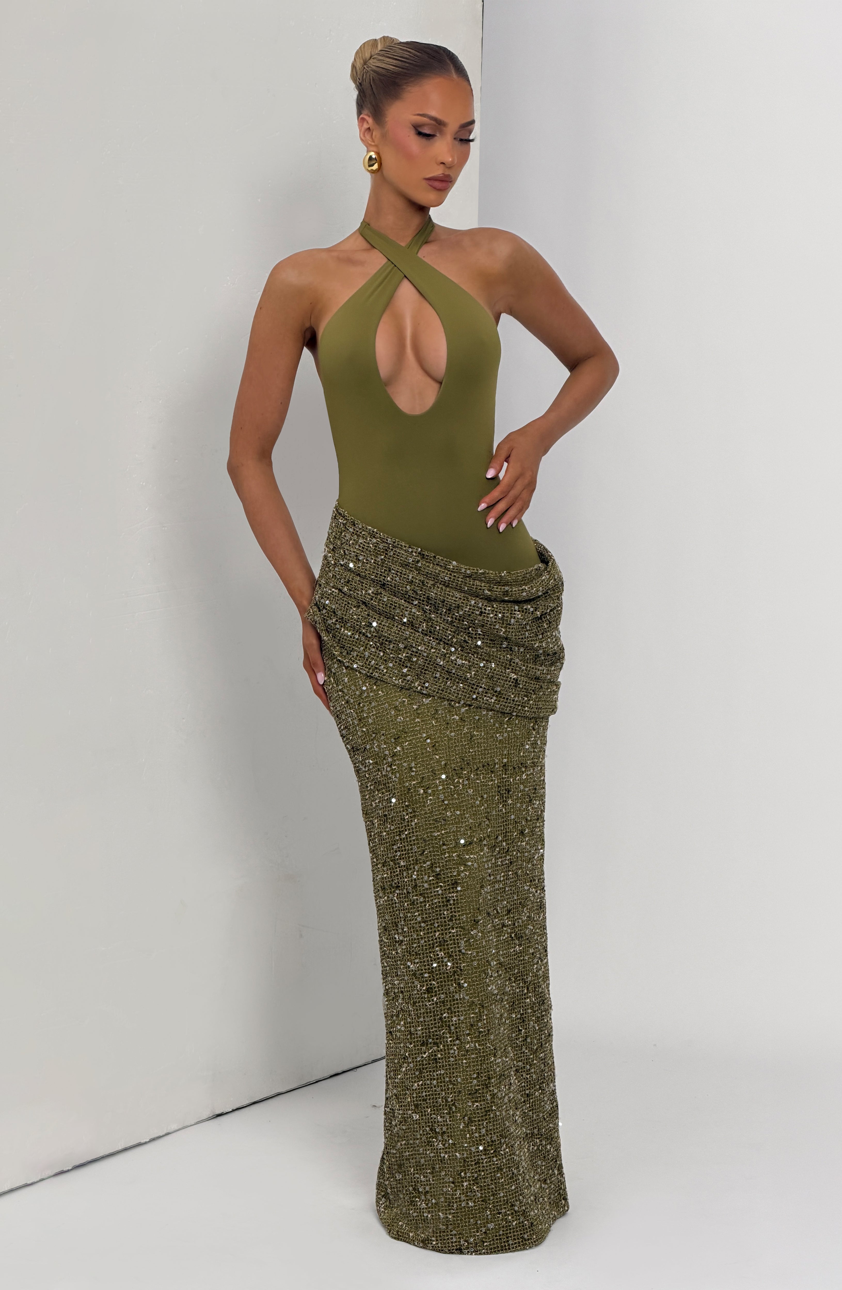 Solea Maxi Dress - Deep Olive