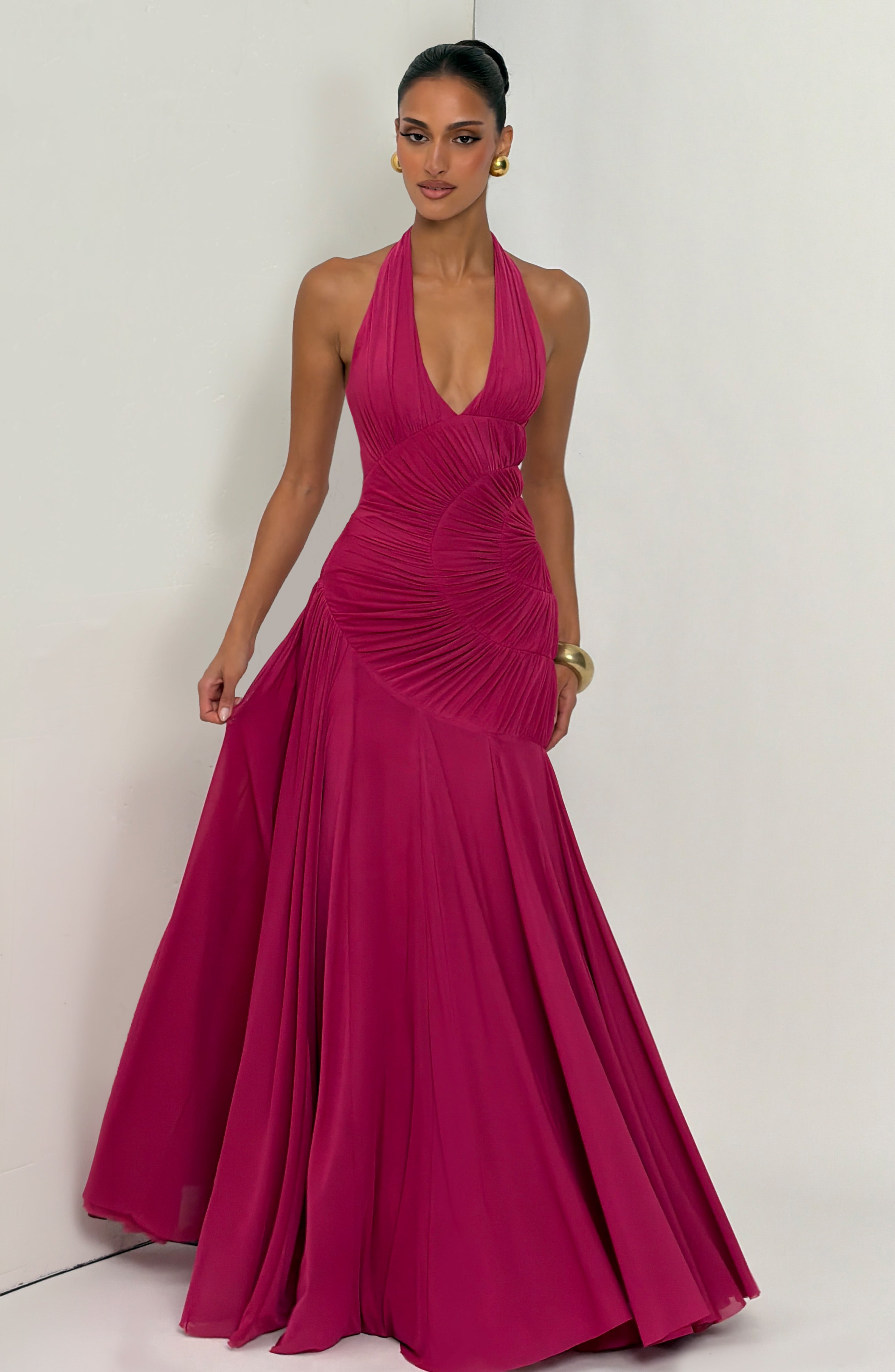 Cova Maxi Dress - Raspberry