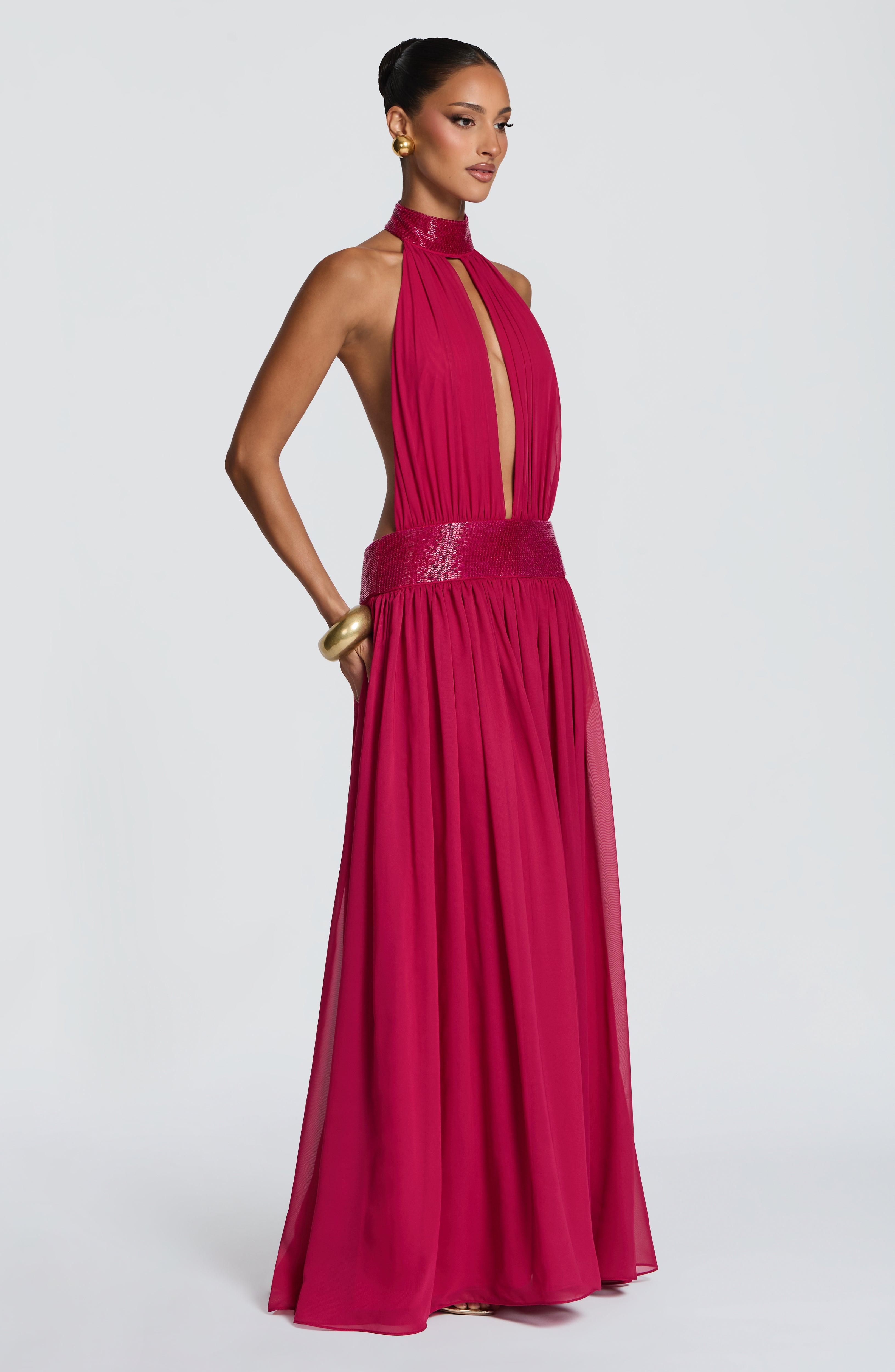 Rosalina Maxi Dress - Raspberry