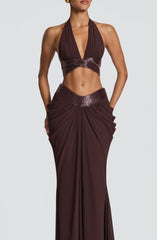 Sophie Maxi Skirt - Plum Brown