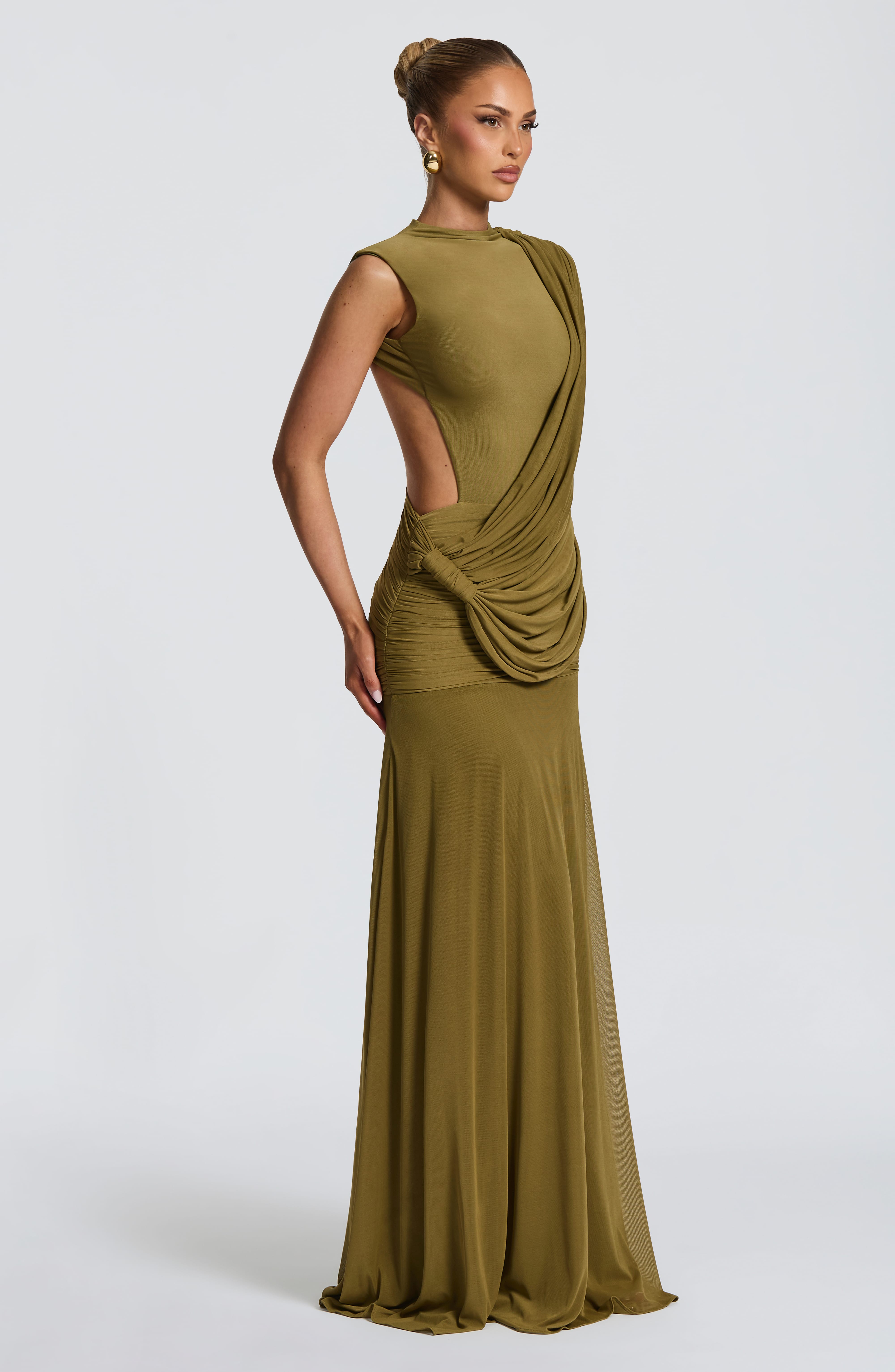 Mireya Maxi Dress - Deep Olive