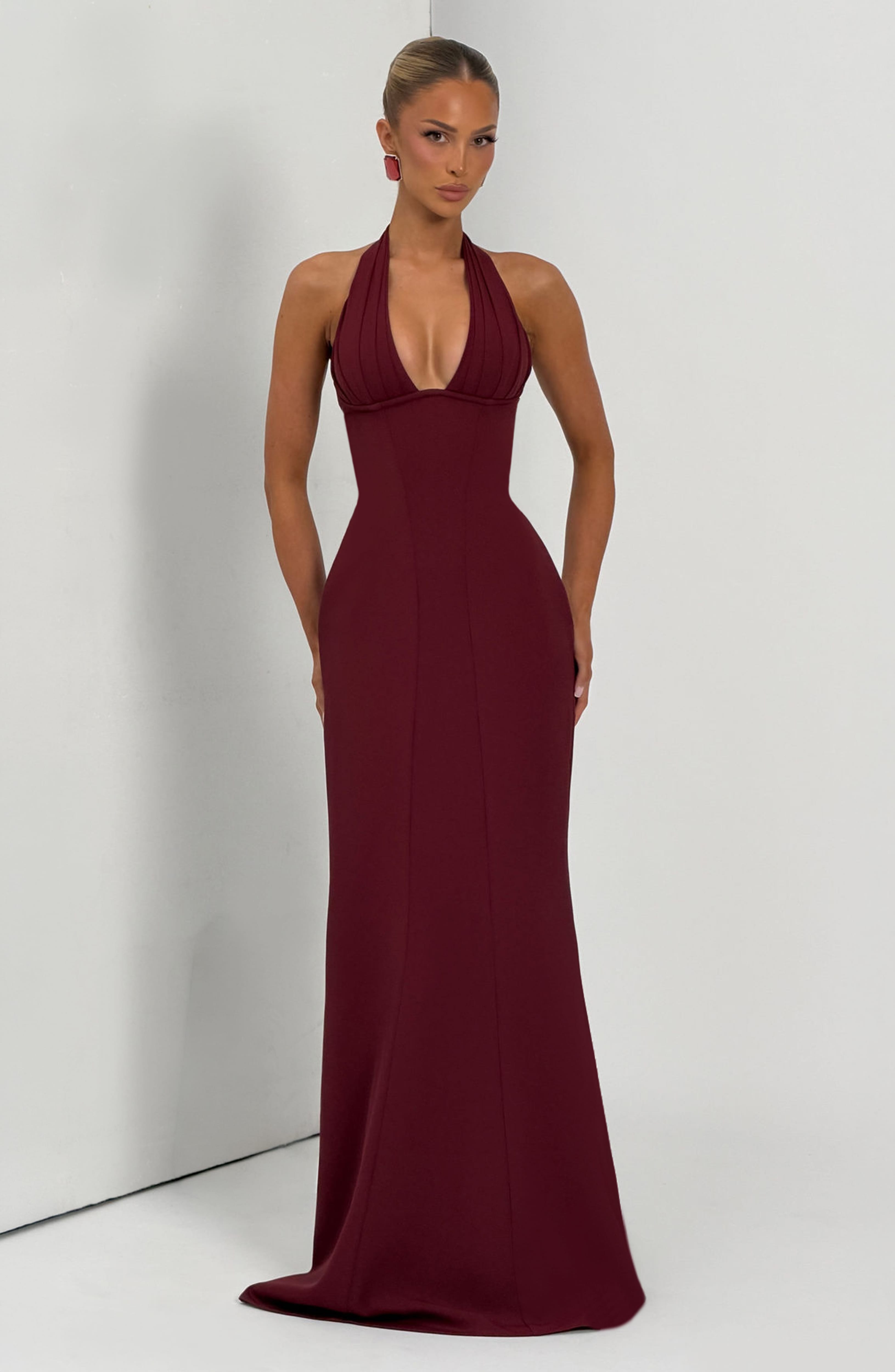 Adora Maxi Dress - Cherry Lacquer