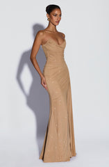 Ashika Maxi Dress - Gold Sparkle