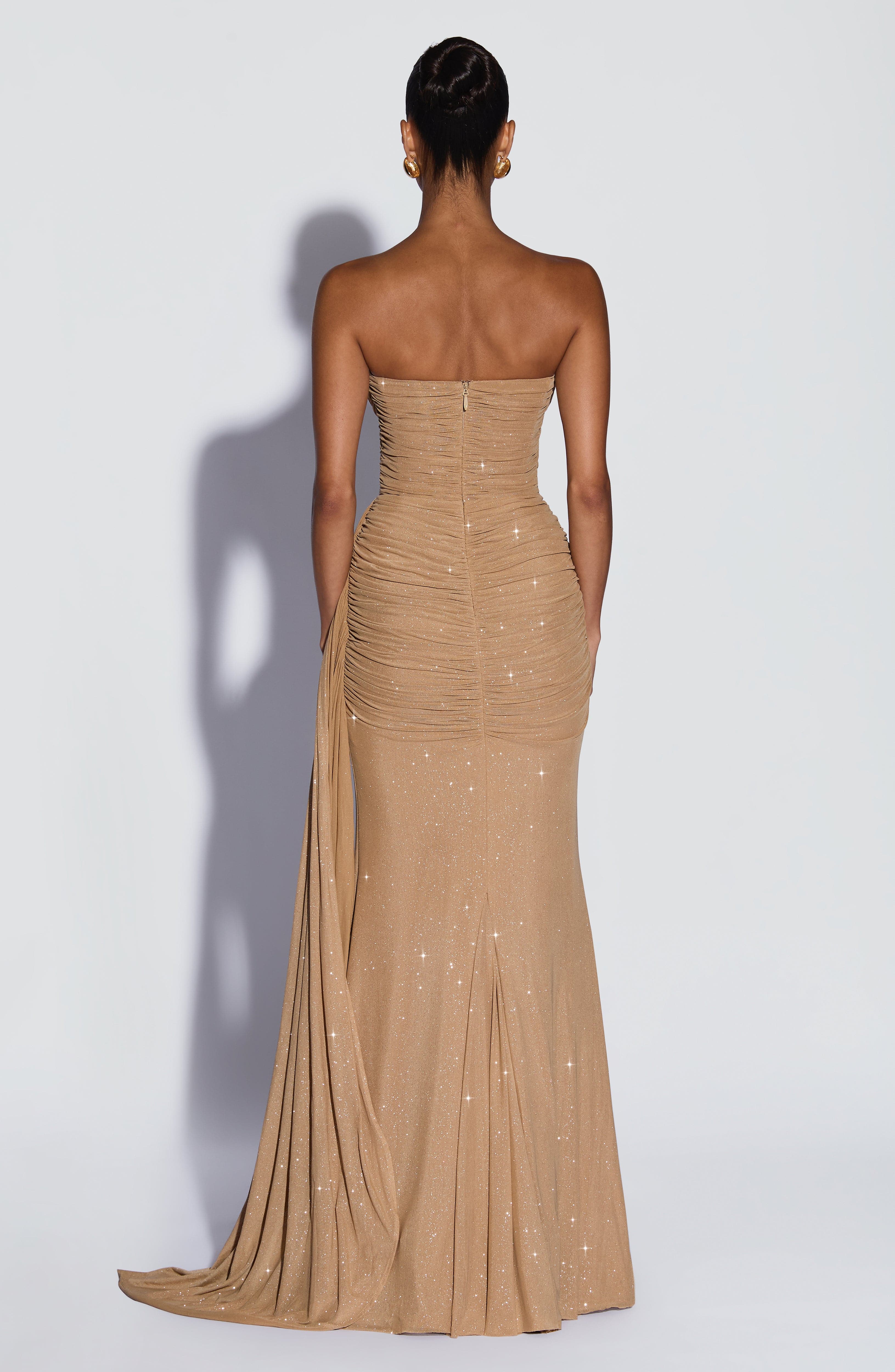 Ashika Maxi Dress - Gold Sparkle