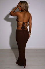Aubery Maxi Skirt - Chocolate