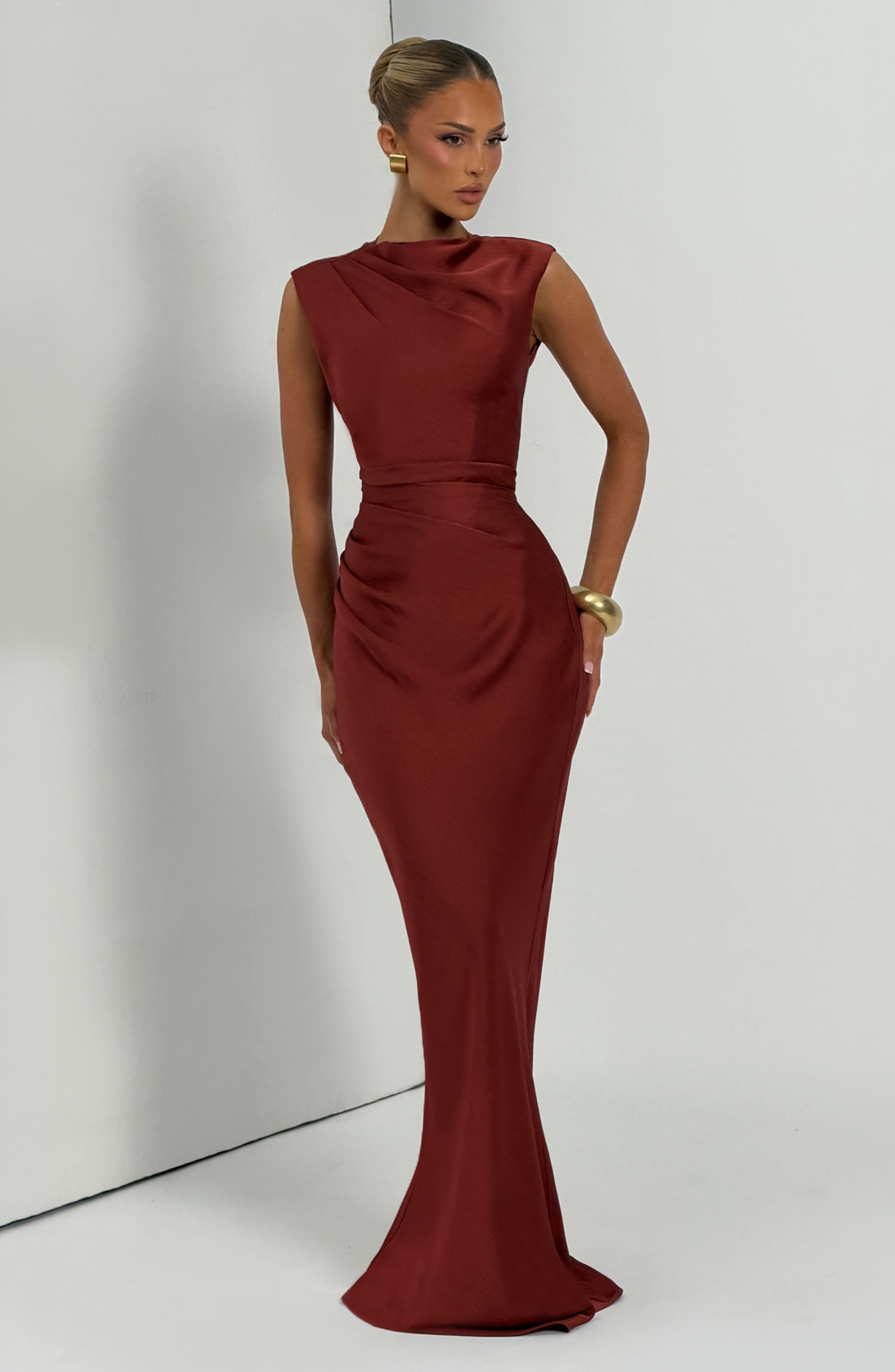 Avielle Maxi Dress - Deep Rust