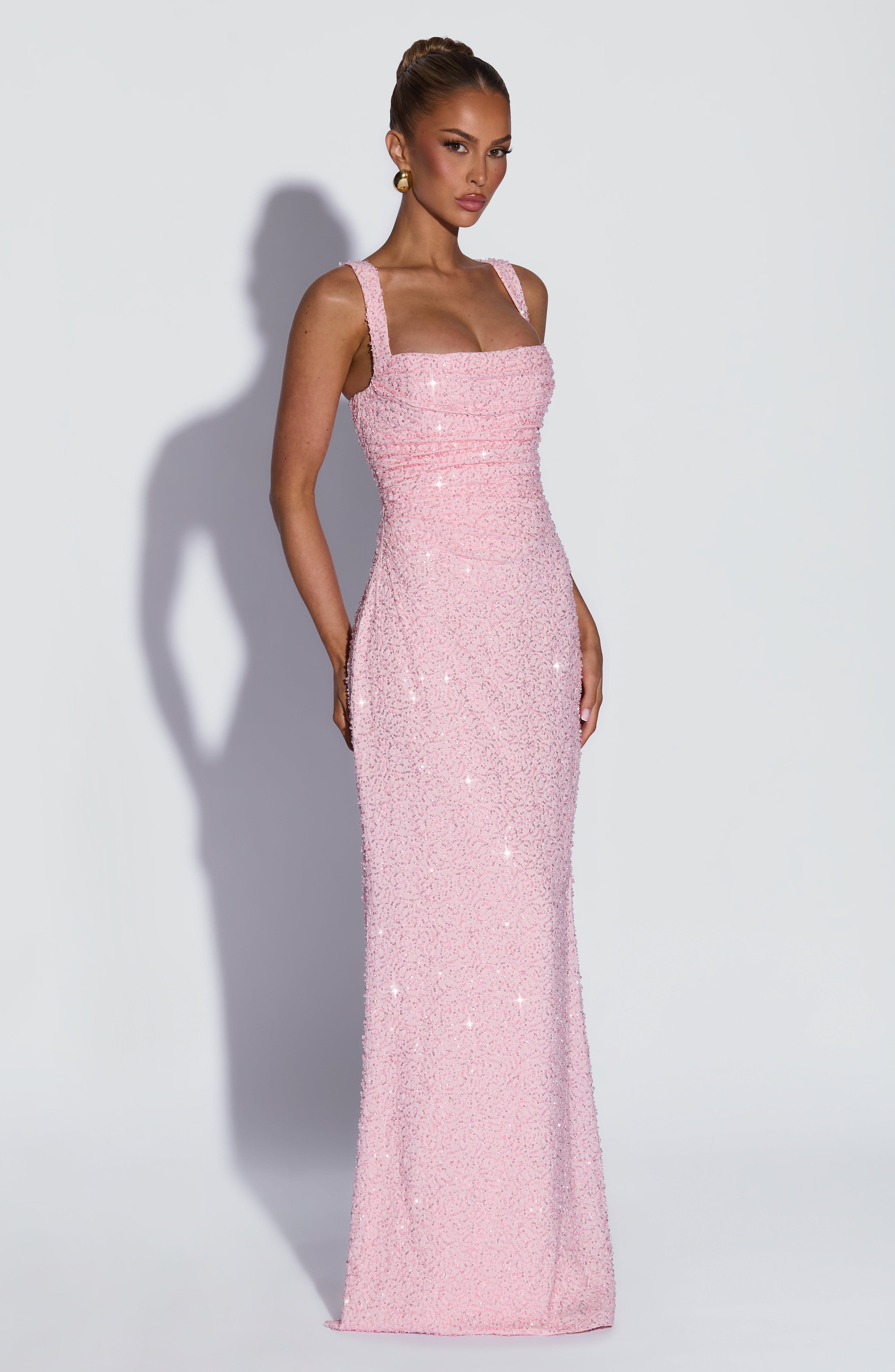 Calanthe Maxi Dress - Blush Sparkle