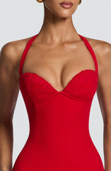 Cassia Midi Dress - Red