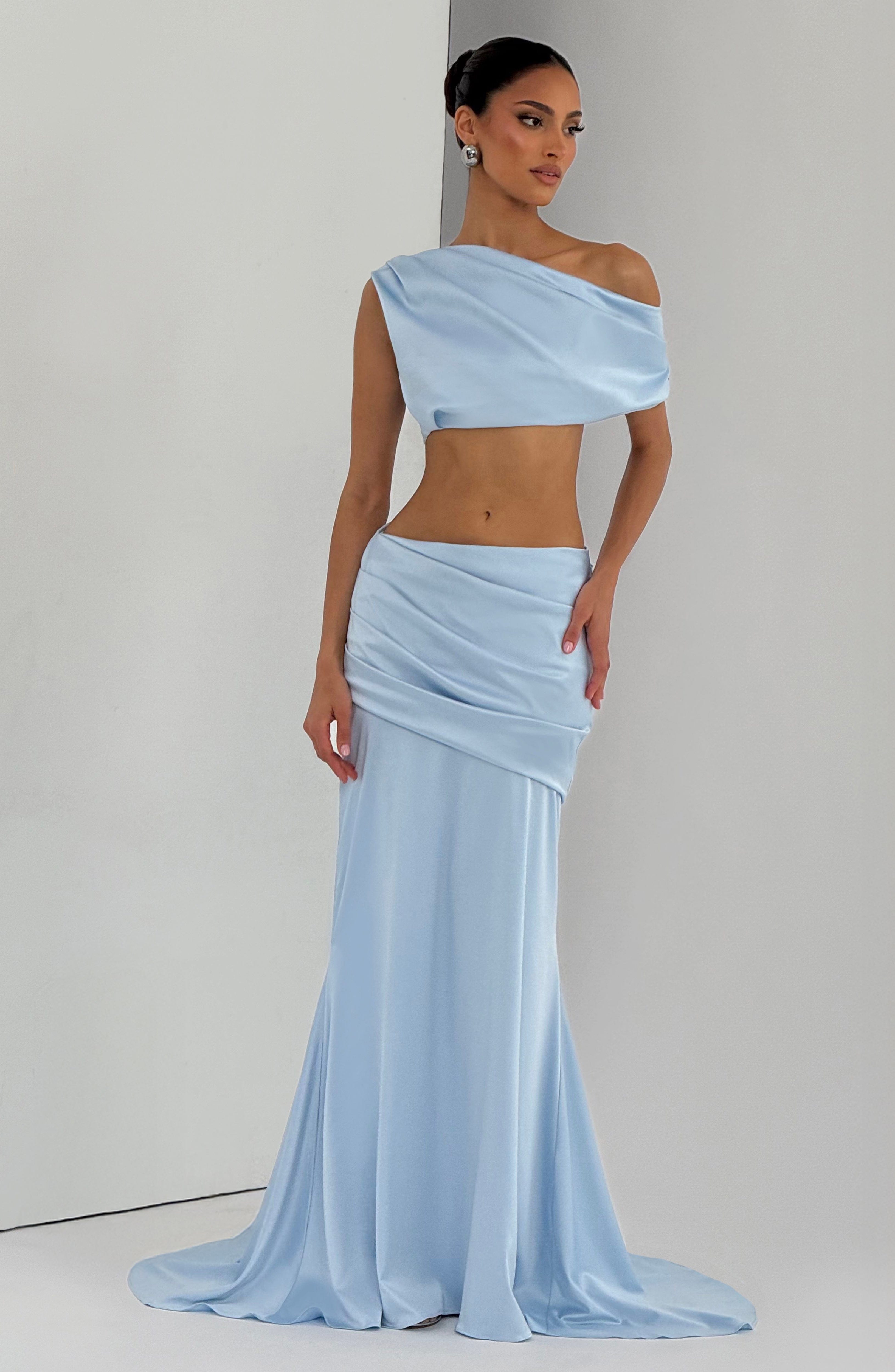 Claudette Maxi Skirt - Glacier Blue