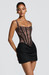 Cornelia Mini Dress - Black Lace