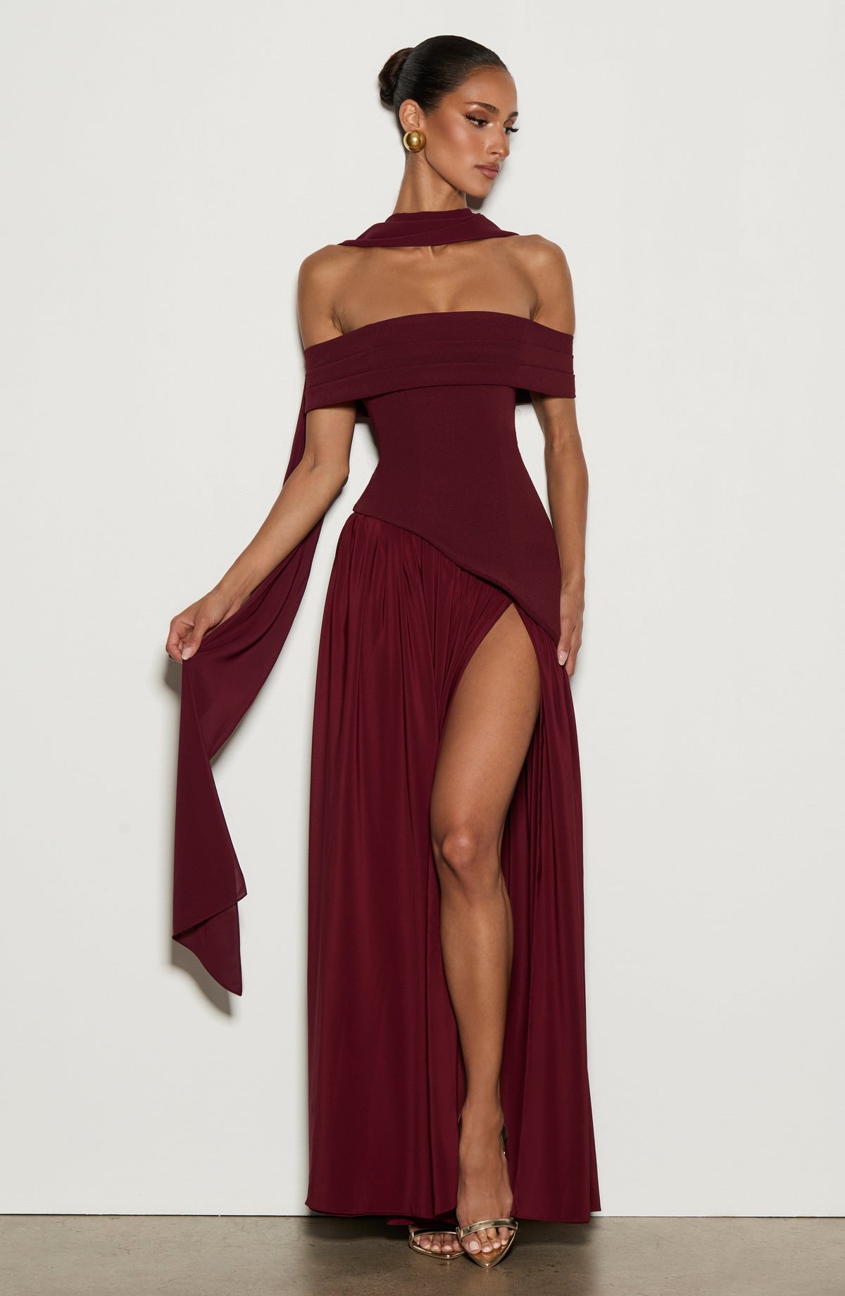 Delilah Maxi Dress - Cherry Lacquer