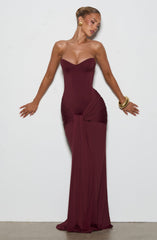 Gia Maxi Dress - Cherry Lacquer