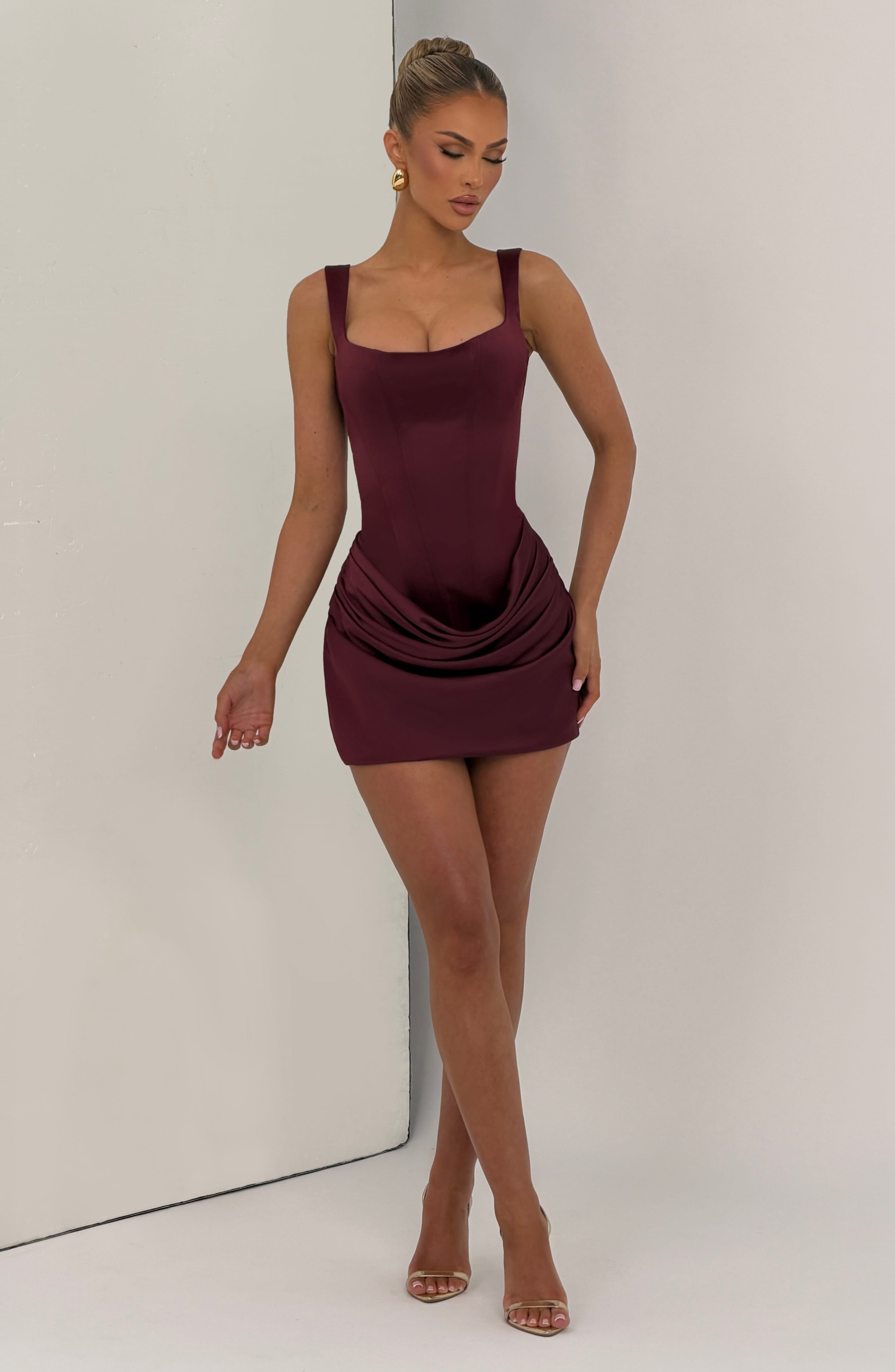Imogen Mini Dress - Cherry Lacquer