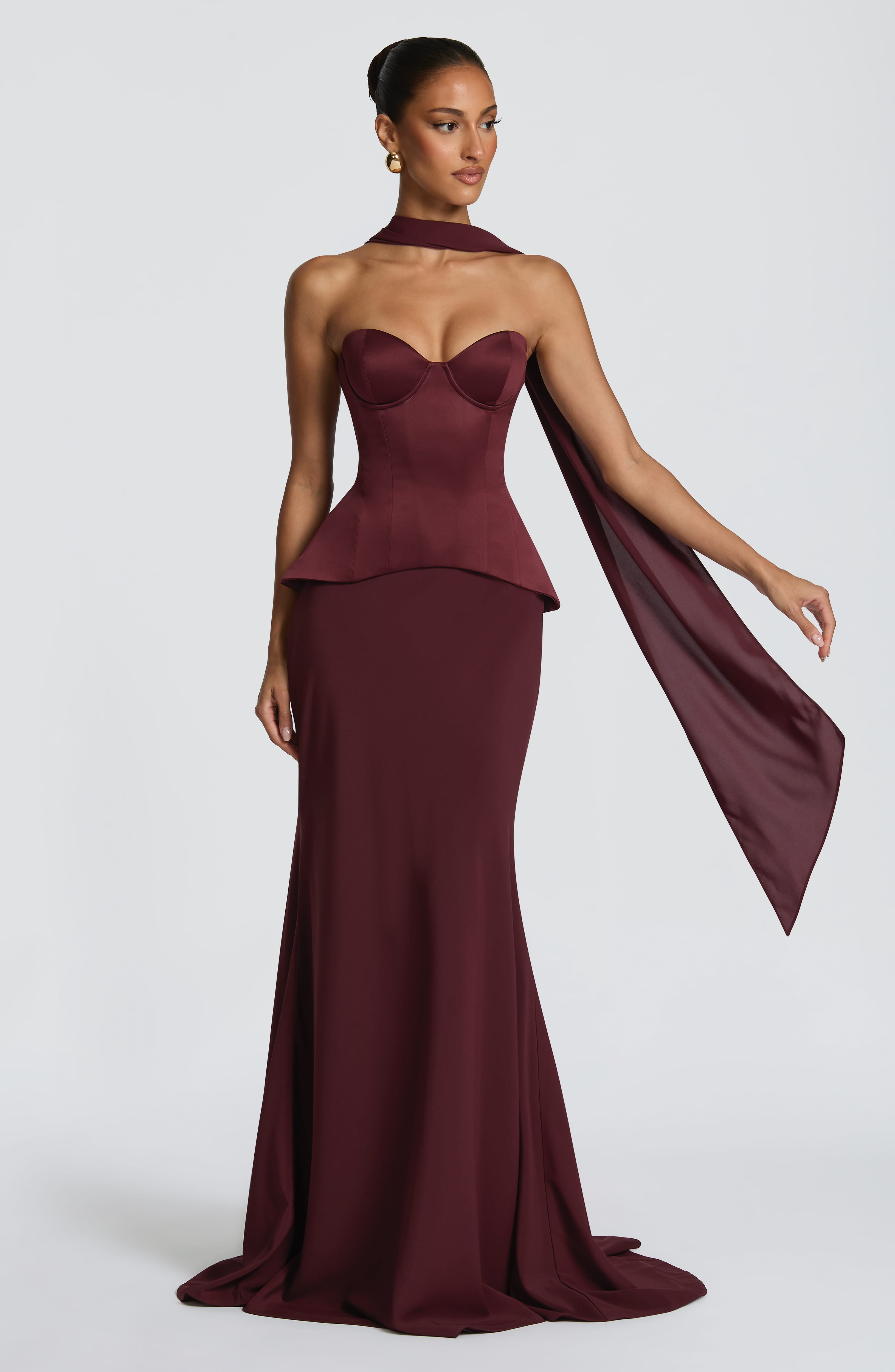 Kaia Maxi Skirt - Cherry Lacquer
