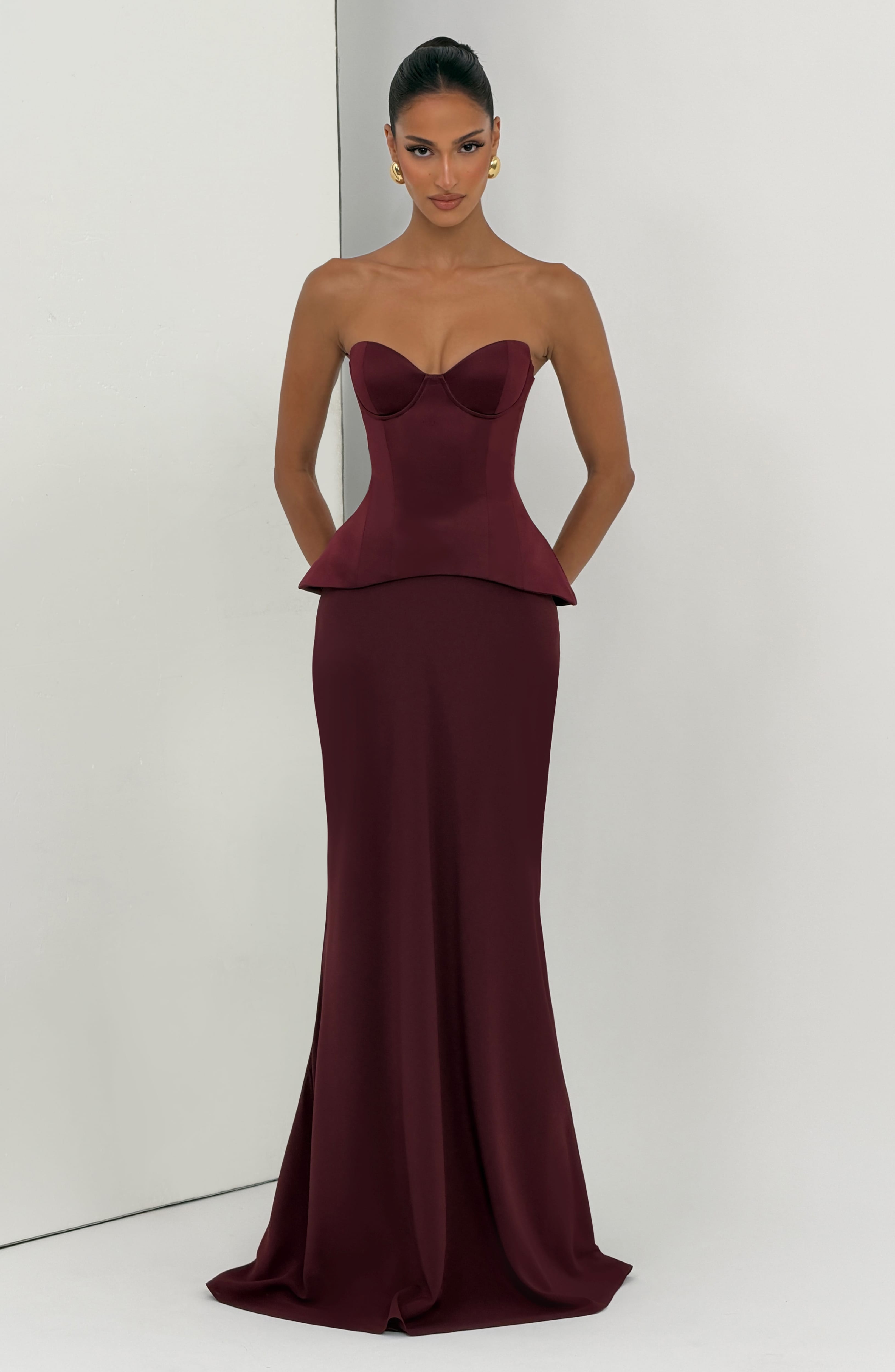 Kaia Maxi Skirt - Cherry Lacquer