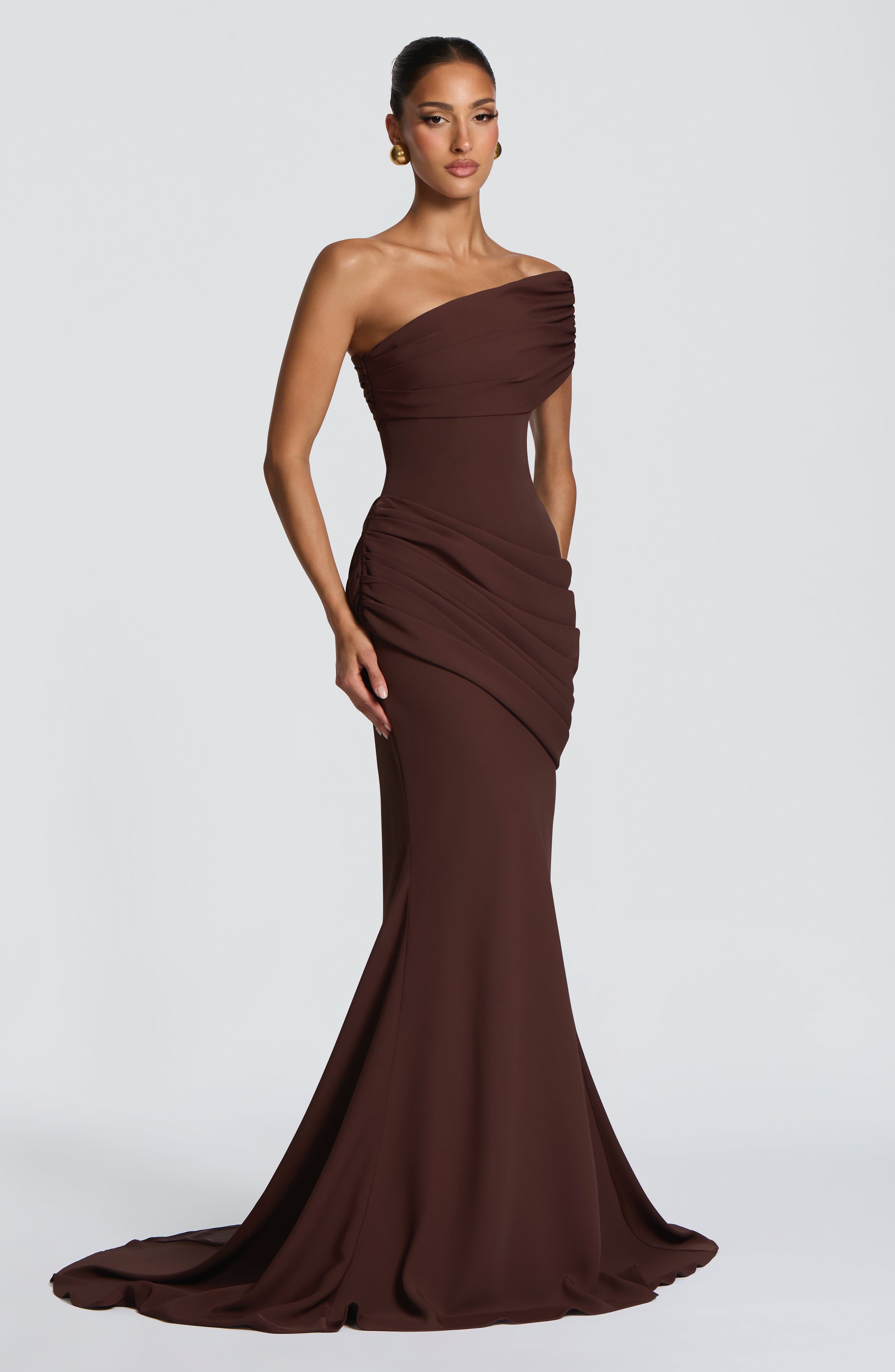 Kasia Gown - Plum Brown