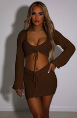 Leia Mini Skirt - Chocolate