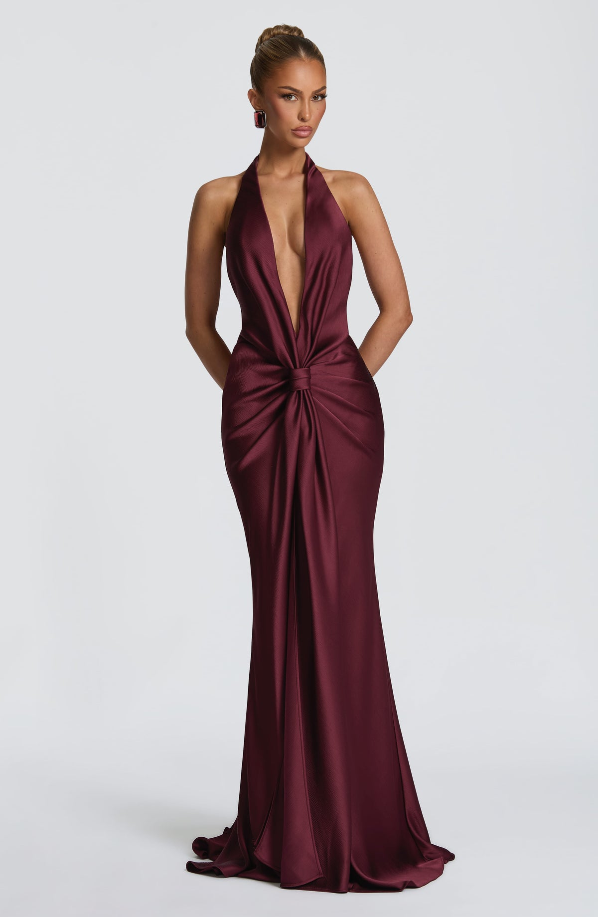 Linette Gown - Cherry Lacquer