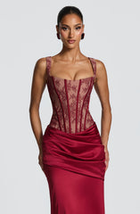 Nixie Corset - Burgundy Lace