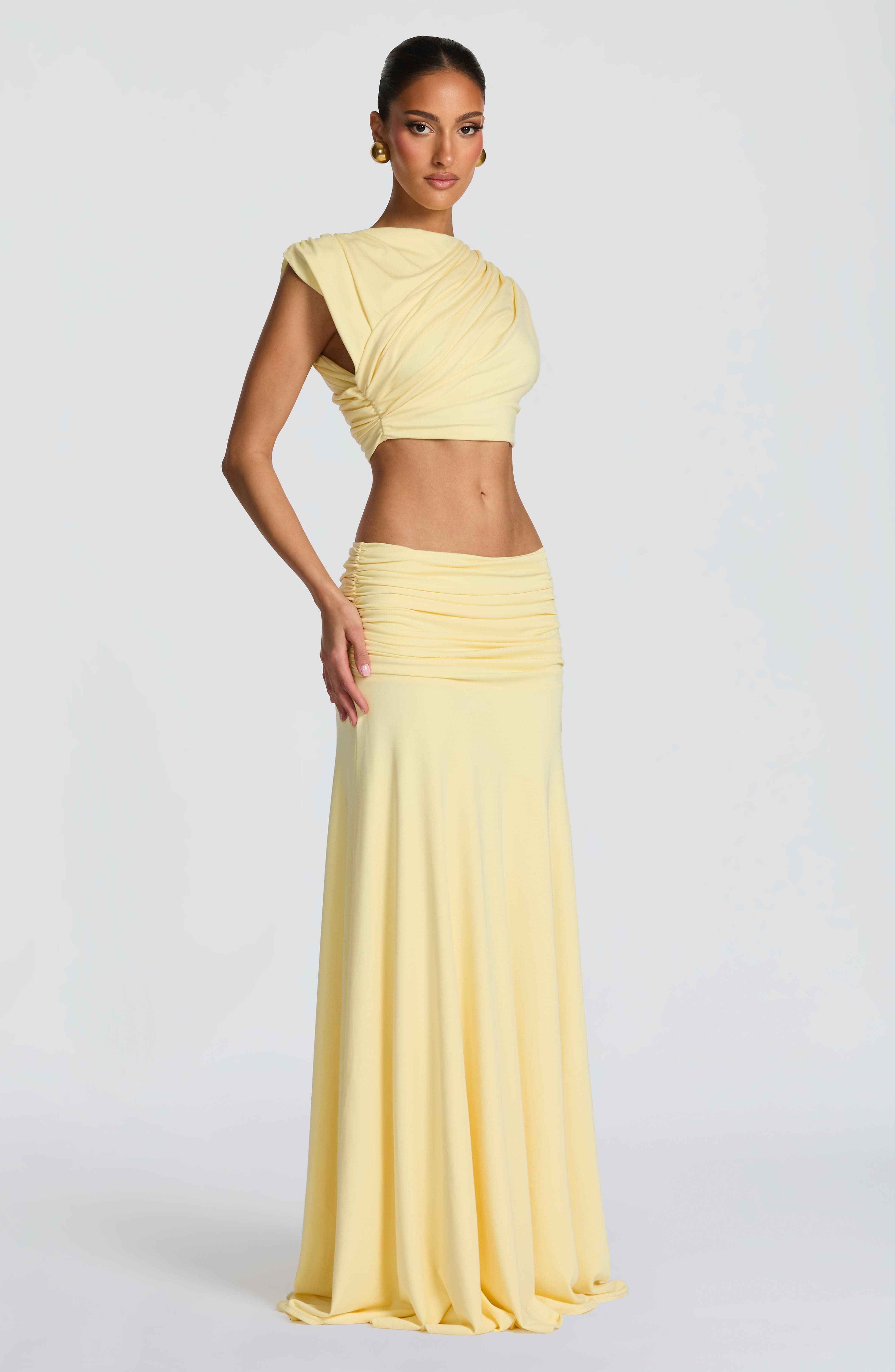 Paige Maxi Skirt - Lemon