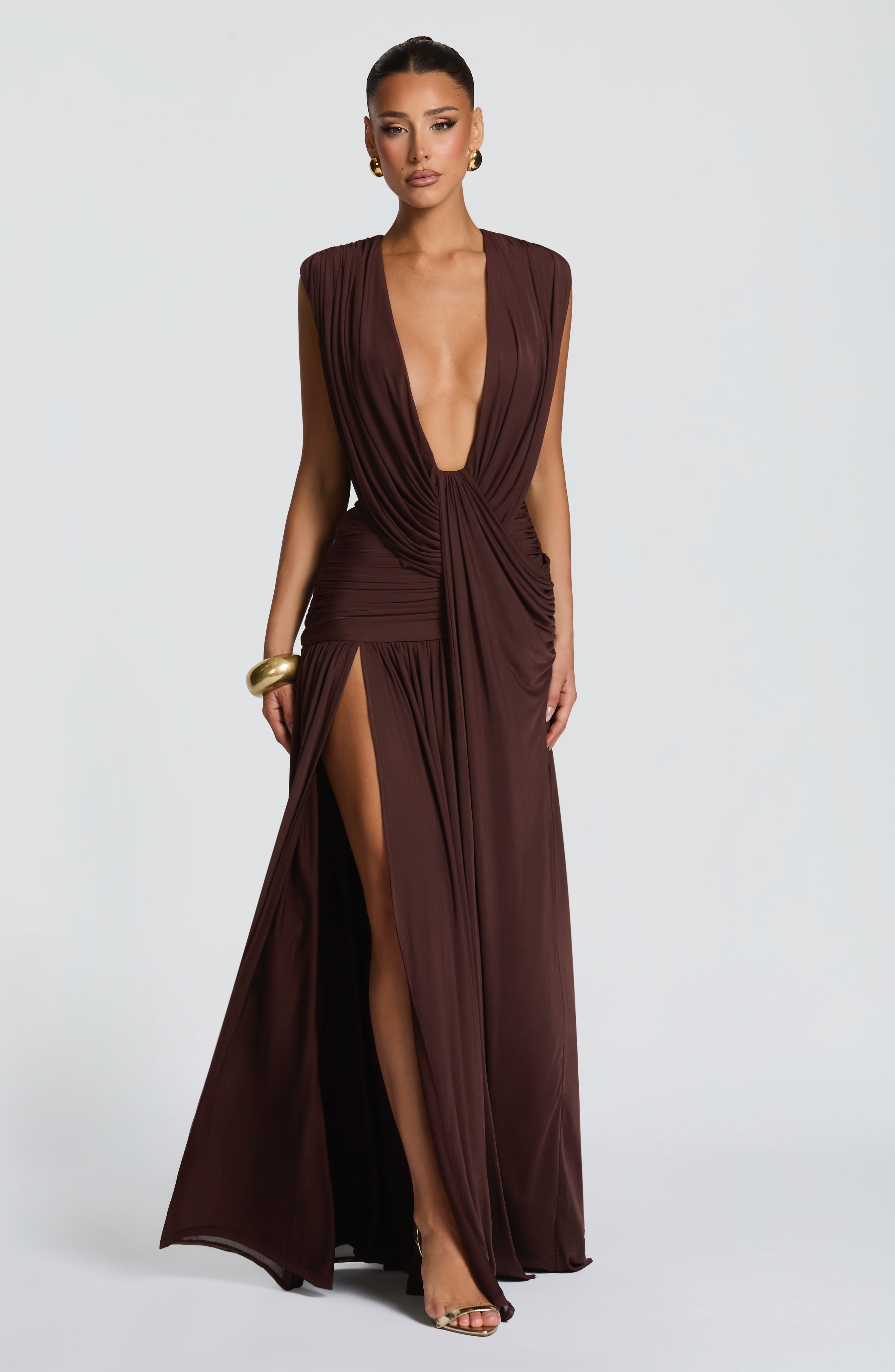 Romilly Gown - Plum Brown