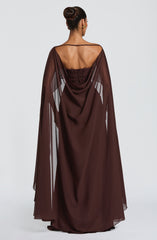 Romy Cape - Plum Brown