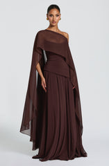Romy Cape - Plum Brown