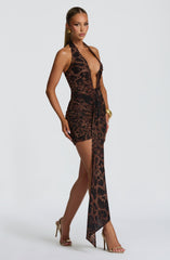 Rosetta Mini Dress - Leopard Print