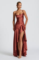 Samira Maxi Dress - Rust
