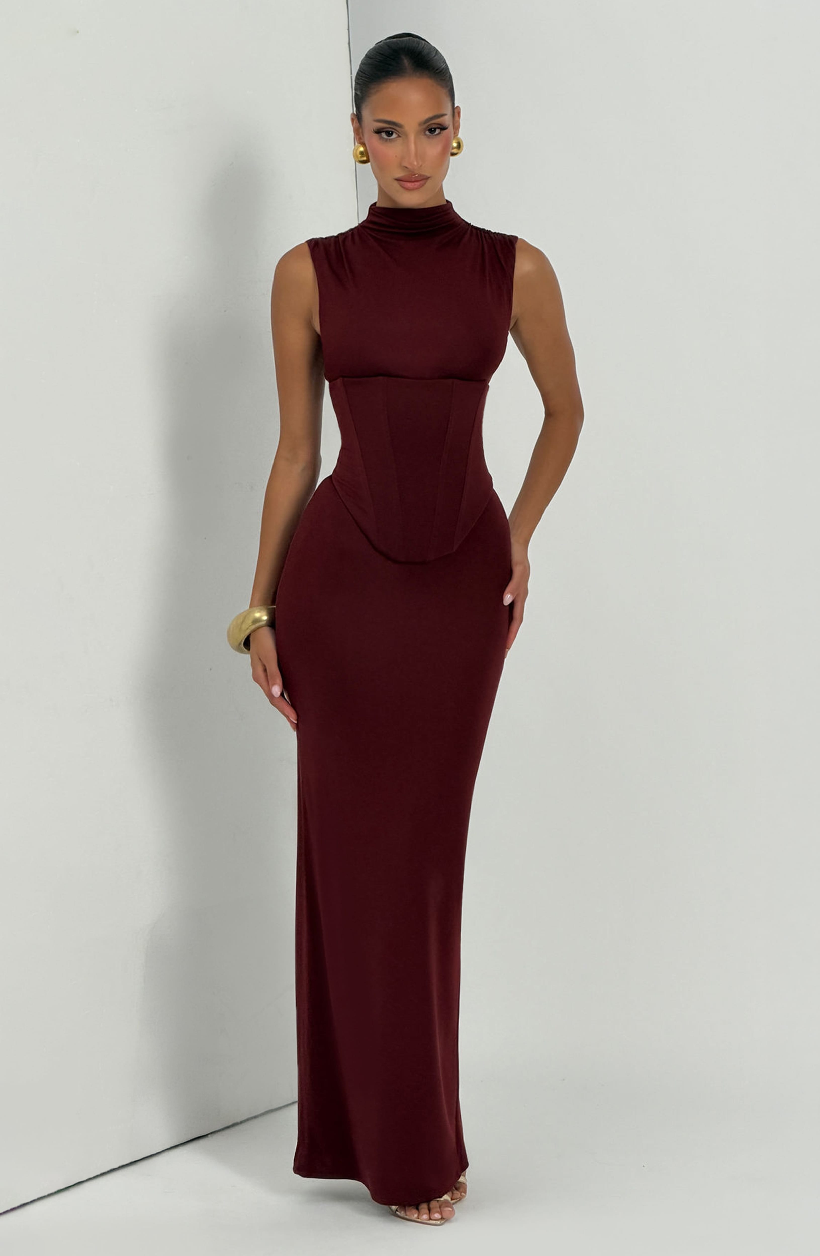 Soline Maxi Dress - Cherry Lacquer