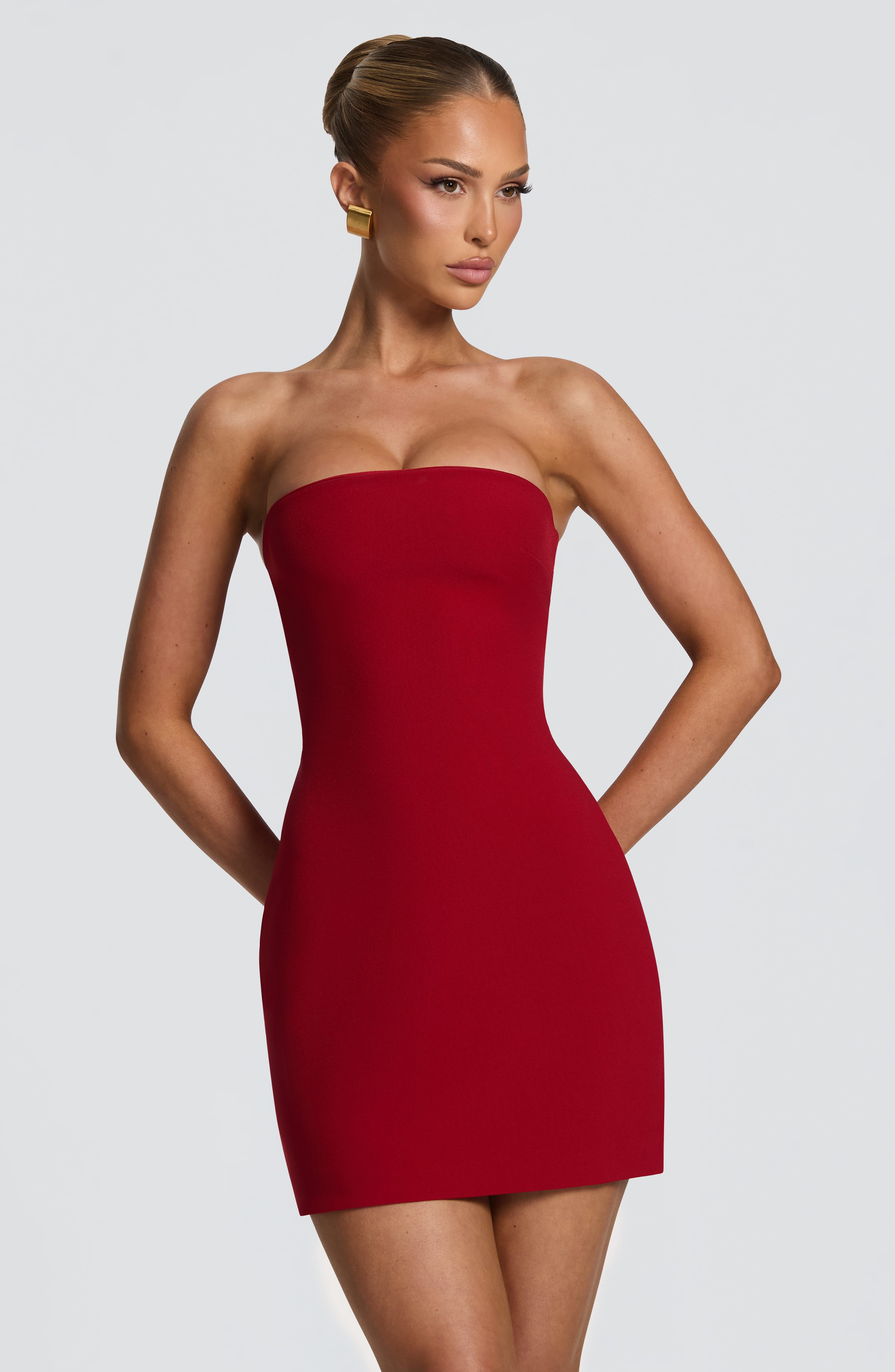 Tamsin Mini Dress - Deep Red