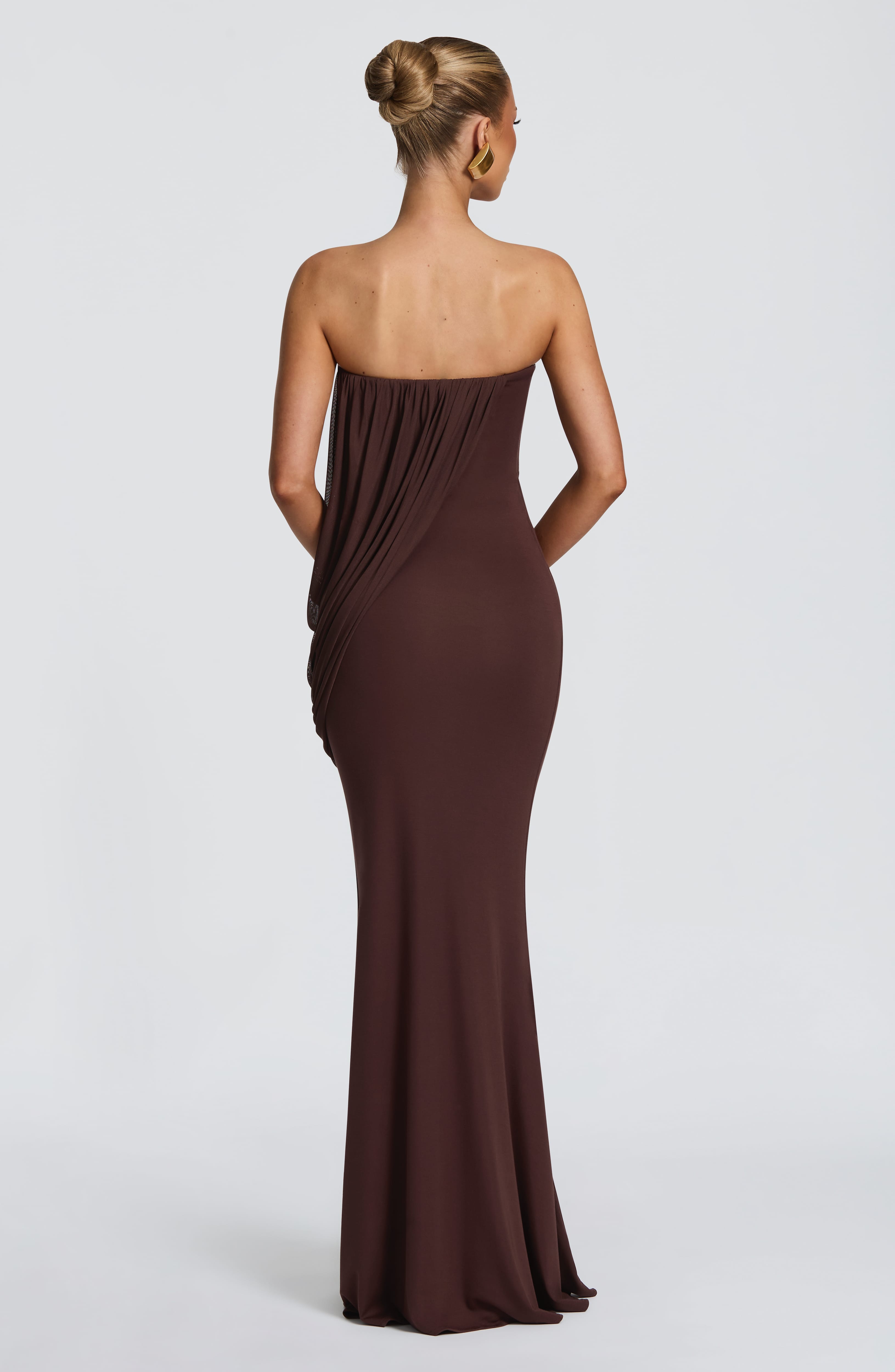 Vienna Maxi Dress - Plum Brown
